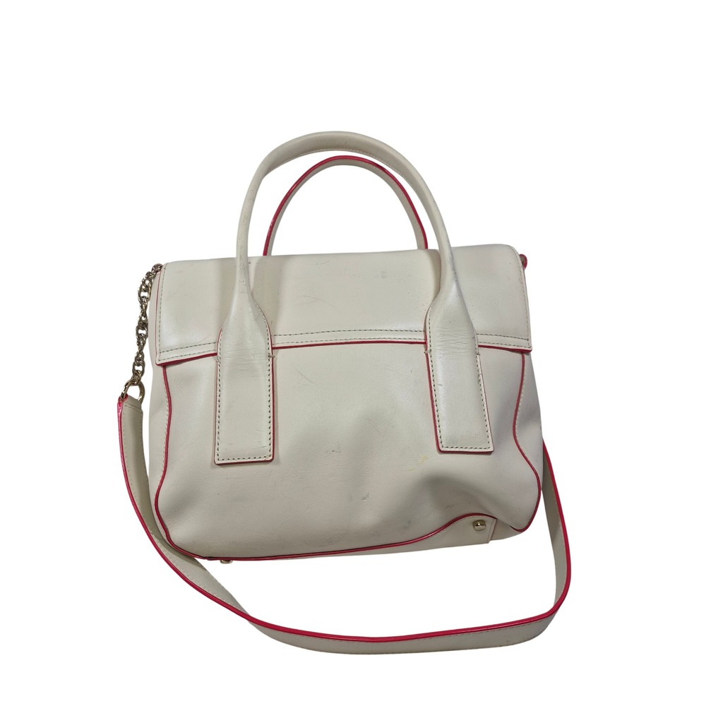 Kate Spade 2 Park Avenue Leather Flap Satchel Bag Pyramid Turnlock Purse READ - Picture 7 of 16